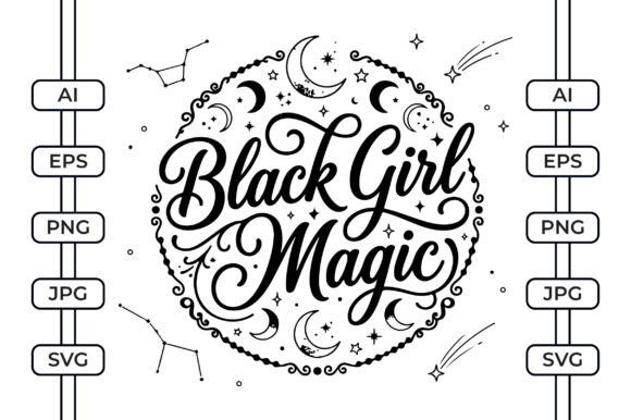 Black Girl Magic – Melanin Pride Quote Graphics and T-Shirt Designs Review