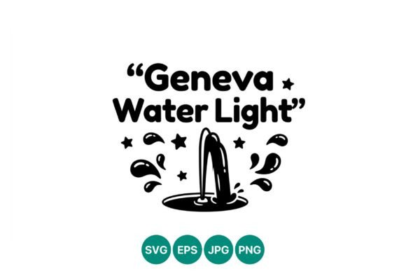Geneva Water Light Quote Vector Graphics and Illustrations Review
