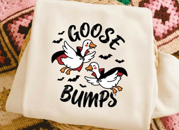 Halloween Goose Bumps Funny SVG PNG Graphics and T-Shirt Designs
