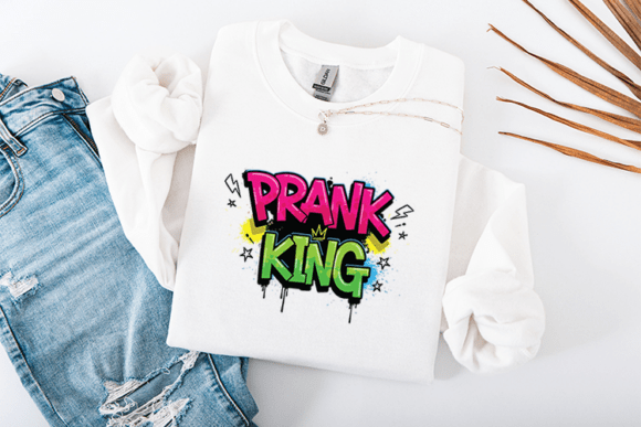 Prank King Funny Quote Party Design: Graphics & T-Shirt Designs Review