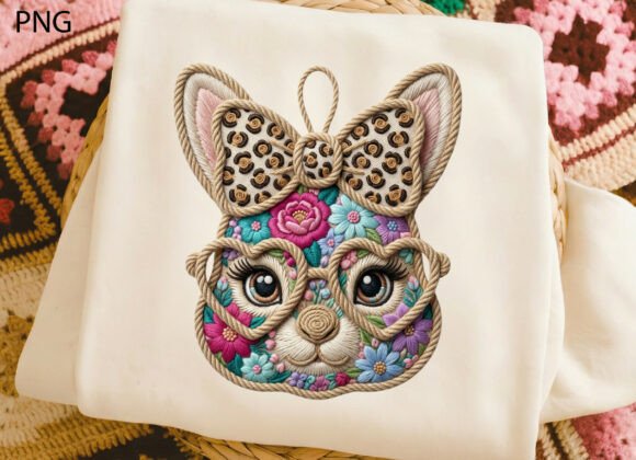 Retro Leopard PNG Happy Easter Bunny SVG Graphics